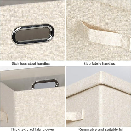 Large 17" 36 Quart Collapsible Stackable Storage Bins - Image 7