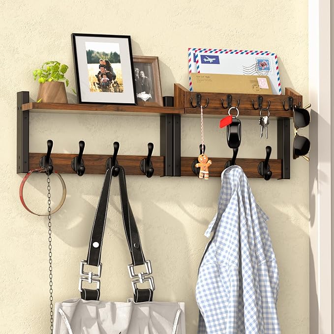 29'' Rustic Coat Rack Wall Mount by Unknown