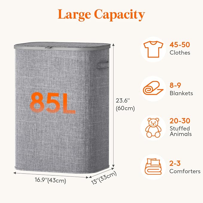 Lifewit 85L Large Laundry Basket - Image 3