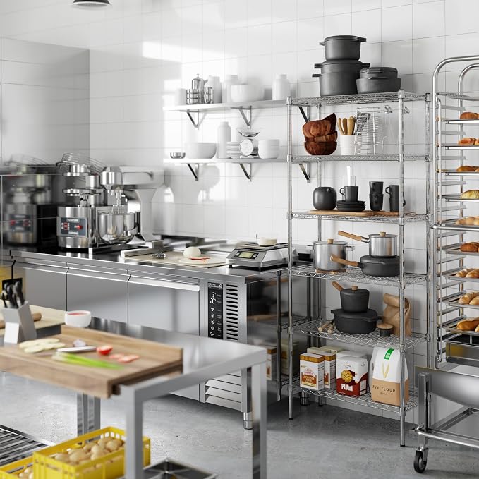 14" Deep x 30" Wide x 74" Height Wire Shelving Kit | 6-Tier | NSF Commercial - Image 5