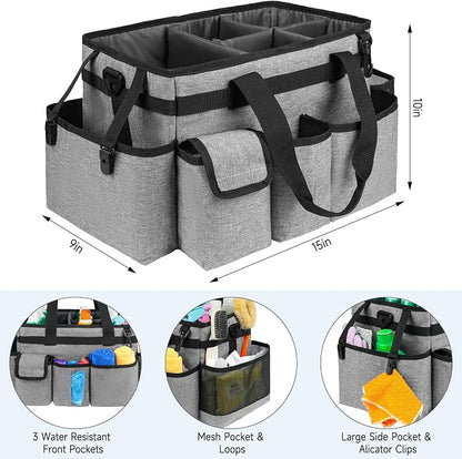 Cleaning Caddy Bag, Large Cleaning Supplies Organizer - Image 3