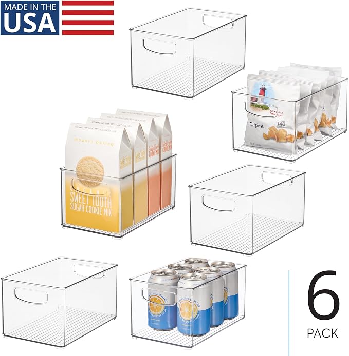 iDesign Stackable Clear Plastic Bin, - Image 2