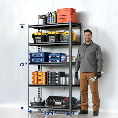 WORKPRO 5-Tier Black Shelving - Image 2