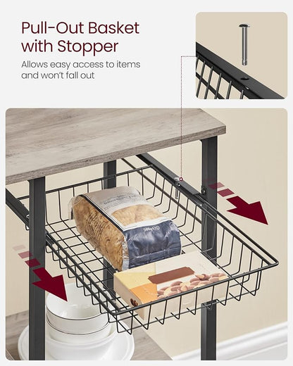 VASAGLE Baker's Rack, Microwave Stand, Kitchen Storage Rack - Image 8