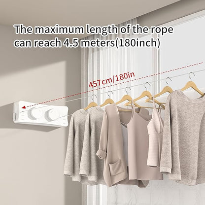 JOOM Retractable Clothesline Heavy Duty Clothes Drying Laundry Line Wall - Image 6