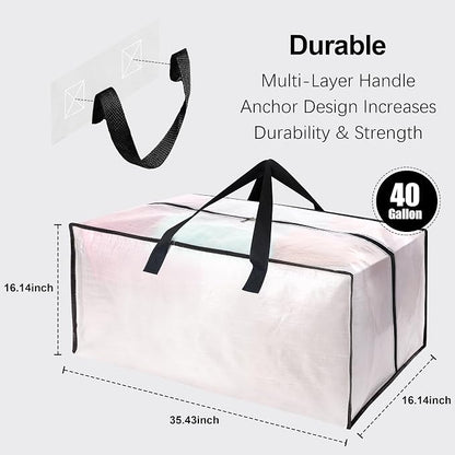 6 Pack Heavy Duty Extra Large Moving Bags W/Backpack Straps - Image 2