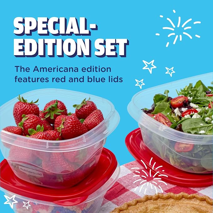 Rubbermaid TakeAlongs Special-Edition Americana 13-Piece Set of Food Storage - Image 2