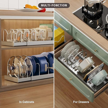 Expandable Food Storage Container Lid Organizers - Image 4