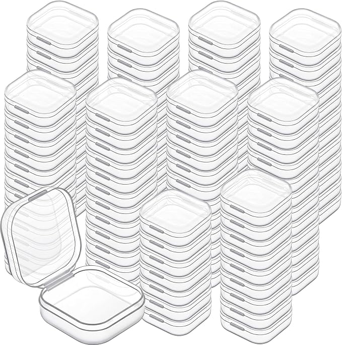 Jetec 120 Pieces Mini Plastic Clear Beads Storage Containers Box by Jetec