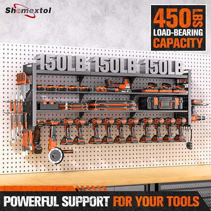 49.8" W Large Power Tool Organizer Wall Mount, Heavy Duty Tool Organizer - Image 6