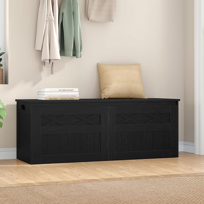 Hzuaneri 47" Storage Bench, Lift Top, 210L/55 Gal Large Storage Chest | | 330lb - Image 2
