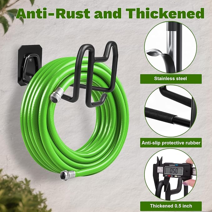Garden Hose Holder Wall Mount Water Hose Holders - Image 5