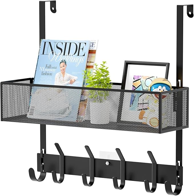 LUCYCAZ Over The Door Hooks Organizer, Back Door Storage by LUCYCAZ