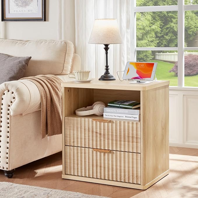 LEYAOYAO Fluted Nightstand - Image 4