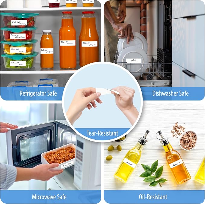 300 Removable Blank Food Labels, Water/Oil/Tear Resistant - Image 6
