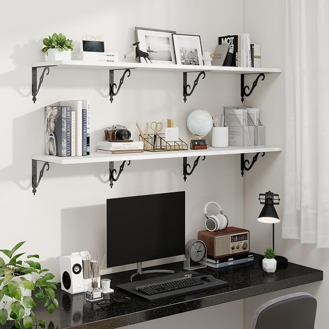 Fun Memories 55 Inch Floating Shelves, Long Floating Shelves Wall-Mounted - Image 2