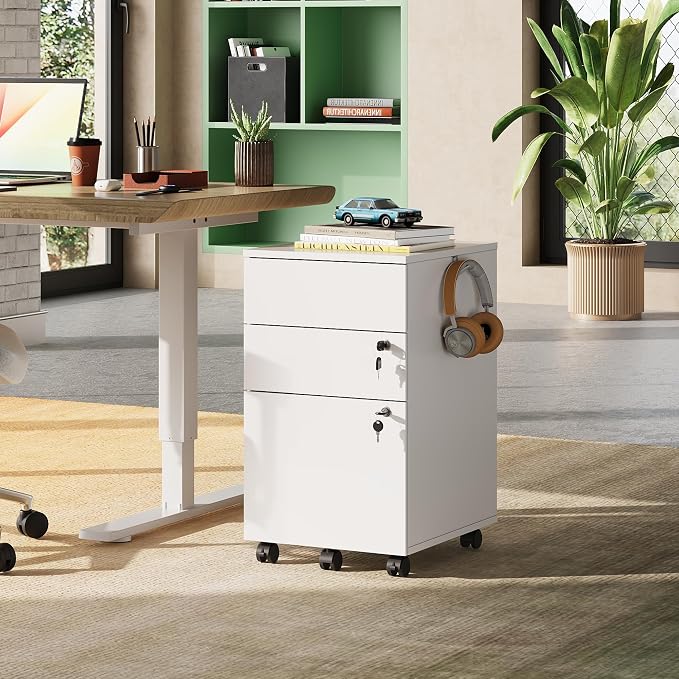 DEVAISE 3 Drawer Rolling File Cabinet - Image 2