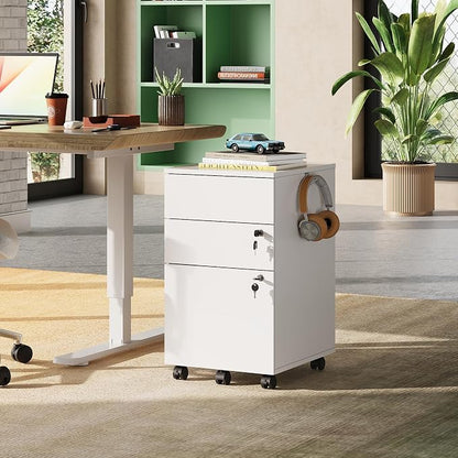 DEVAISE 3 Drawer Rolling File Cabinet - Image 2