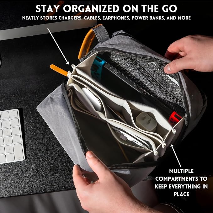 Large Electronics Organizer and Tech Travel Bag – Premium Portable Case - Image 6