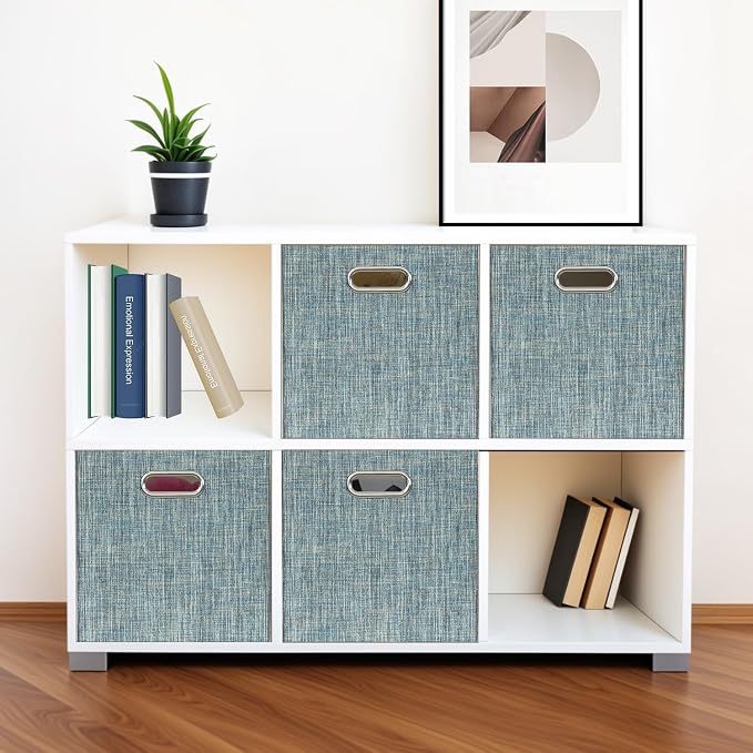 Posprica Storage Basket Bins, 13×13×13 Foldable Storage Boxes Fabric Drawer - Image 8