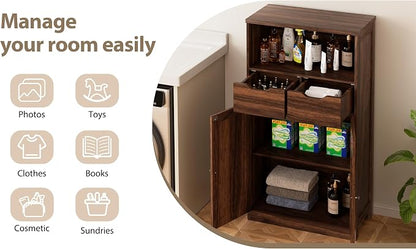 Walsunny Floor Storage Cabinet, Organizer - Image 5