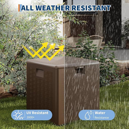 IDEALHOUSE 28 Gallon Resin Deck Box, Waterproof Outdoor Storage Box - Image 5
