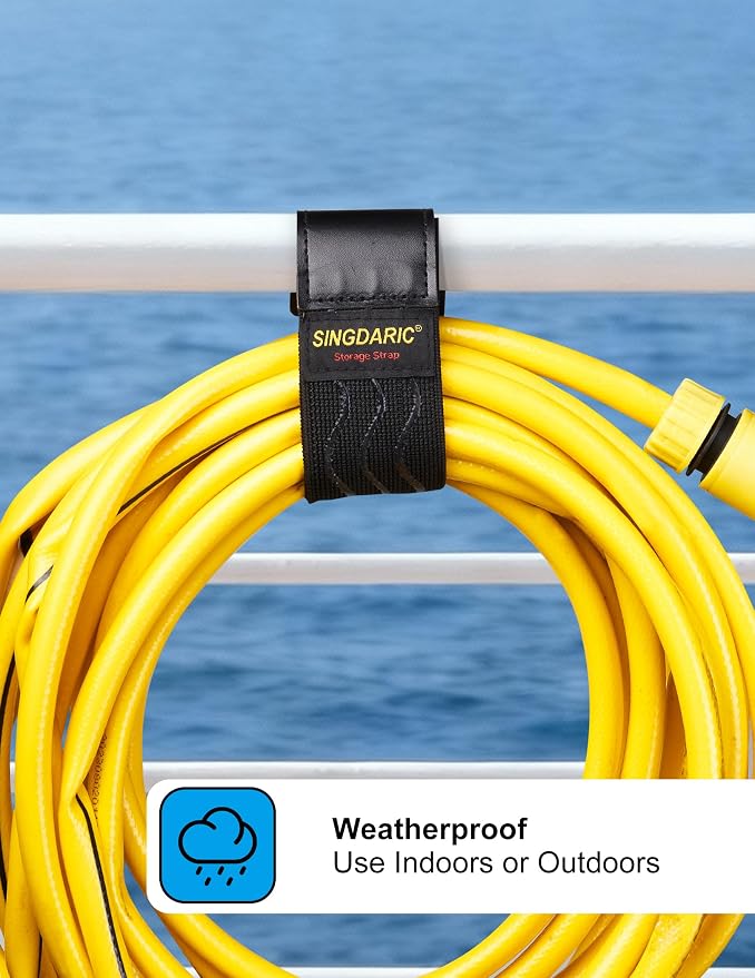 Elastic Cinch Strap, 6 Pack, Super-Stretch Storage Straps, Extension Cord - Image 2