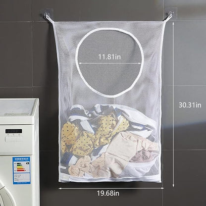 Hanging Laundry Hamper Bag, 2 Pack Over The Door Hanging Laundry Bag, 30 x 20 - Image 5