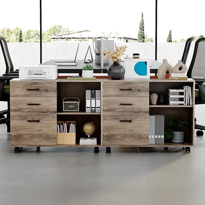 VINGLI 3 Drawer Wood Lateral File Cabinet - Image 8