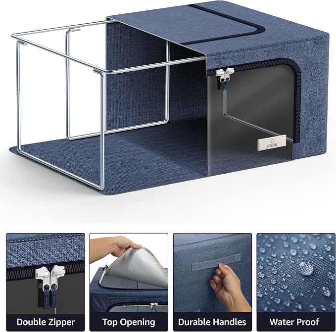 Sorbus Storage Bins with Metal Frame - Image 5