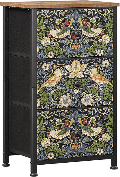 Dresser with 3 Drawers Strawberry Thief Drawer Dresser - Image 7