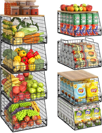 Jakyitvi 4 Pack Stackable Wire Baskets by Jakyitvi