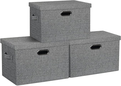 Large 17" 36 Quart Collapsible Stackable Storage Bins by GraciadecoStorage