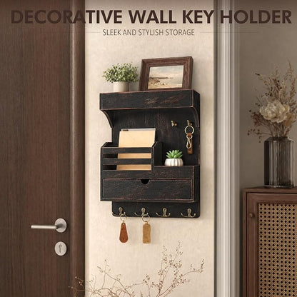 Rebee Vision Pine Wood Key Holder Wall Mount - Image 6