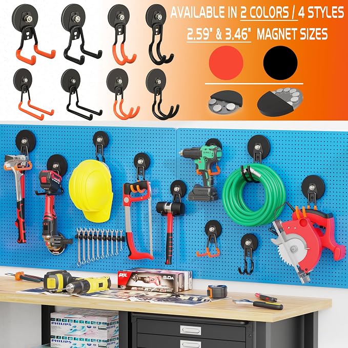 ULIBERMAGNET New Upgraded Large Magnetic Hooks, Strong Heavy Duty Magnet Hooks - Image 9