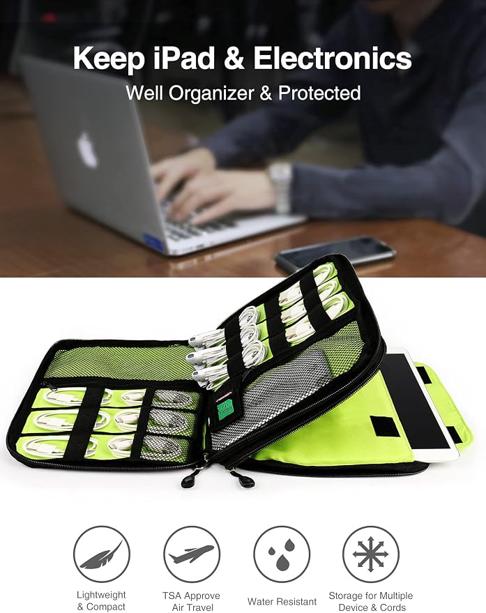 Luxtude Electronics Organizer, Portable Cable Organizer Bag - Image 2