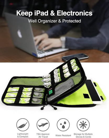 Luxtude Electronics Organizer, Portable Cable Organizer Bag - Image 2