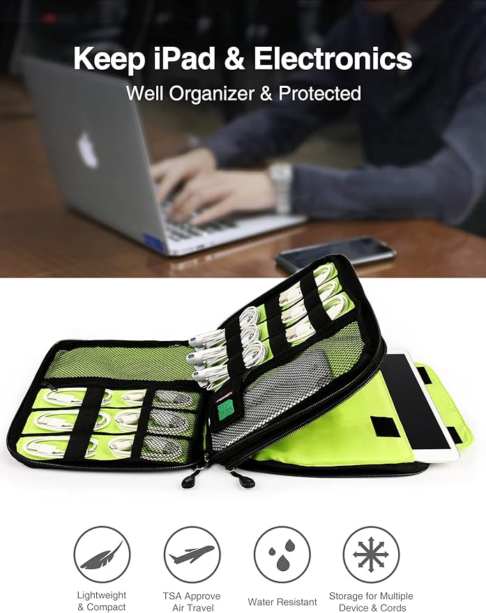 Luxtude Electronic Organizer Travel Case Large, Cord Organizer Travel, Large - Image 2
