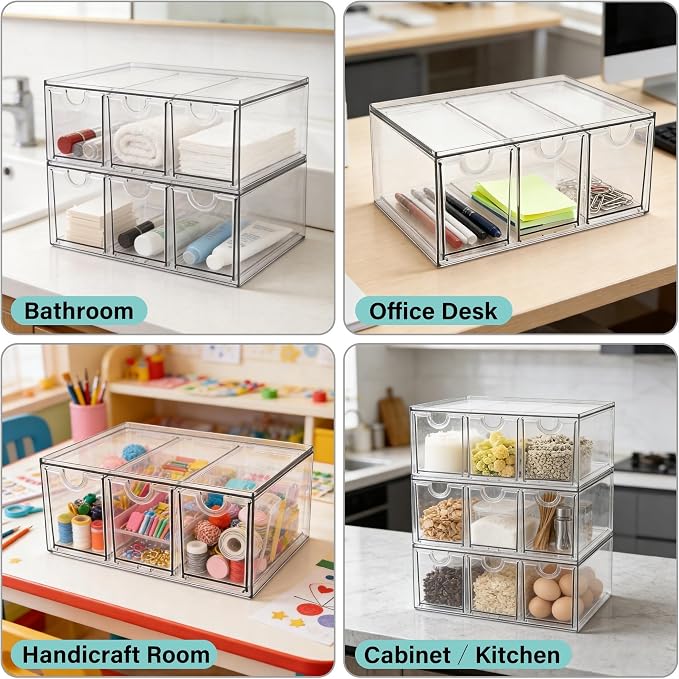 Prsildan Craft Art Supply Organizer Stackable Storage Drawer - Image 8