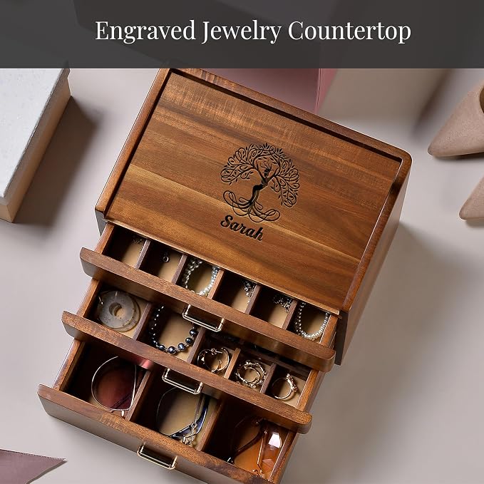 Shanik Personalized Wooden Jewelry Box - Image 4