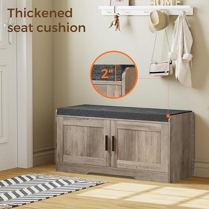 Homleke 2-Tier Storage Bench, Shoe Bench - Image 4