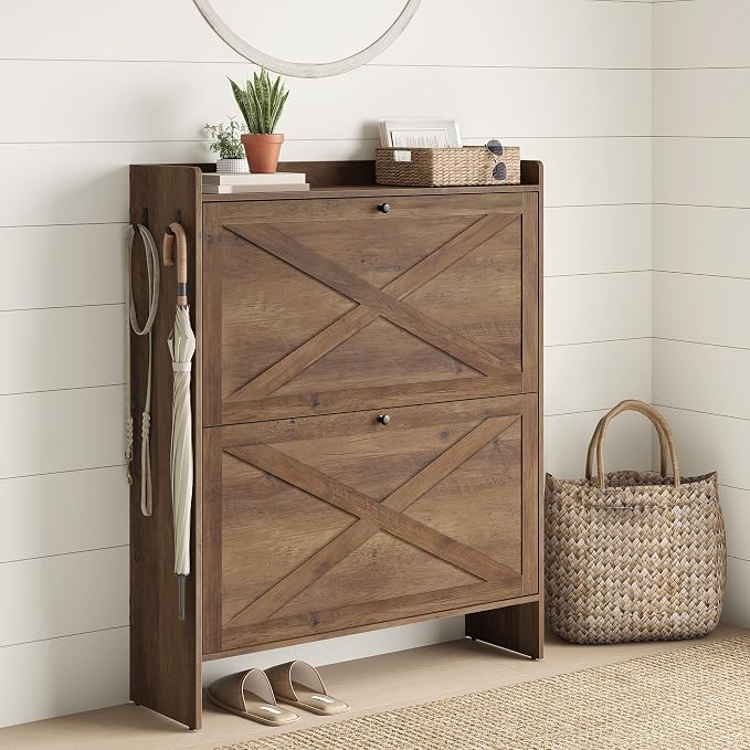 VASAGLE Shoe Storage Cabinet Organizer by Unknown