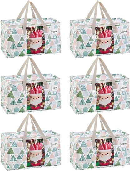 VENO 6 Pack Moving Bags, Large Christmas Storage Bins by Veno