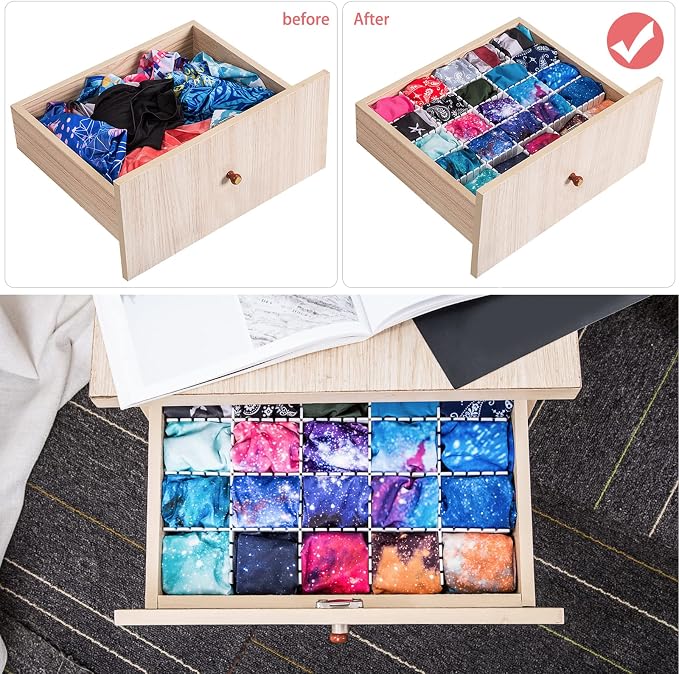 45 Pack Drawer Dividers, Plastic Adjustable Drawer Storage Organizer - Image 4