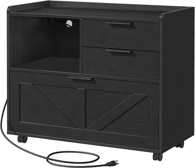 HOOBRO Lateral File Cabinet, Wooden Office Storage Drawers by HOOBRO