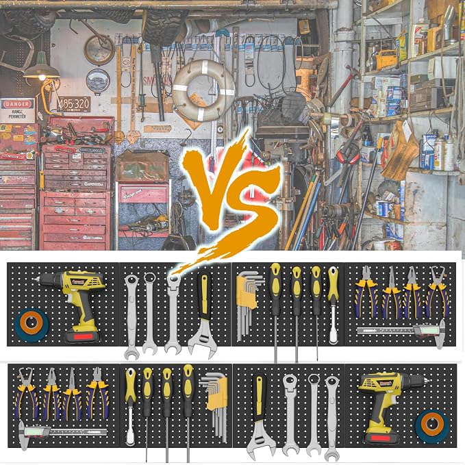 Peg Board, 4 Pack Metal Pegboard Panels - Image 9