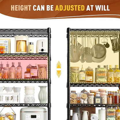 REIBII 7-Tier Metal Shelving Unit, 71’’H x 18’’W x 18’’D, 1176 LBS Weight - Image 5