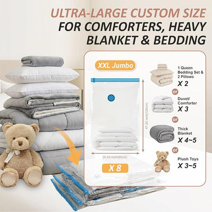 Cozy Essential Vacuum Storage Bags, 80% Compression Vacuum Seal Space Saver - Image 3