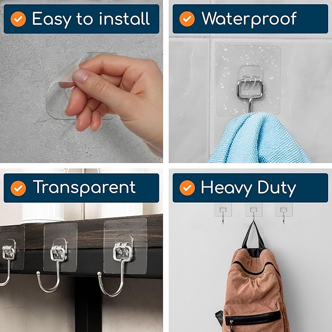 GLUIT Adhesive Large Wall Hooks - Image 5