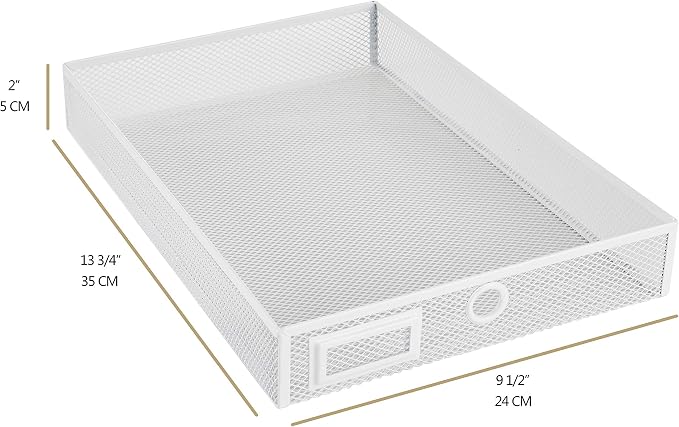 Annova Desk Organizer Wire Mesh 3 Tier Sliding Drawers Paper - Image 4